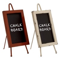 Decmode Metal and Wood Chalkboard, Multi Color   556334502